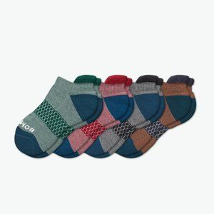 NWT BOMBAS Youth Microstripe Ankle Sock 4-Pack
